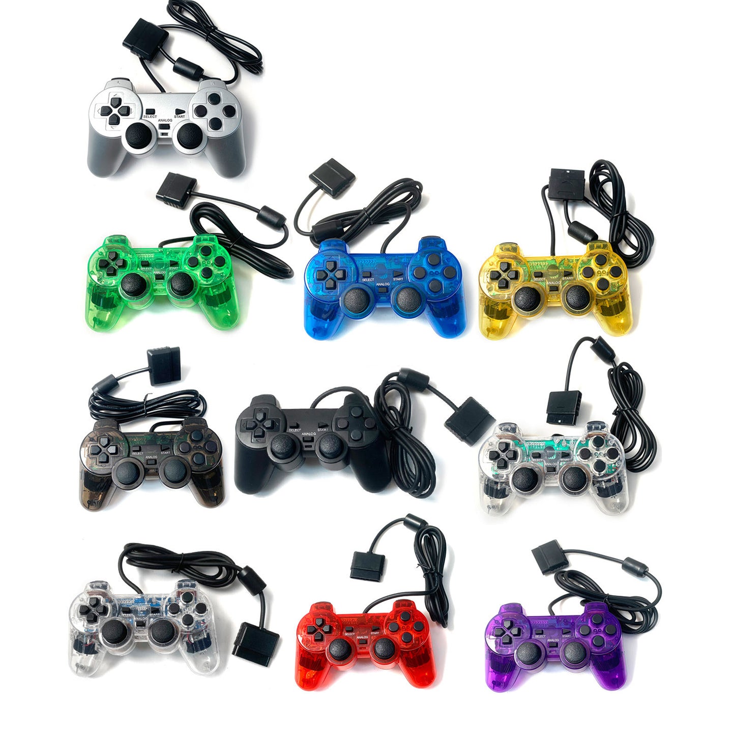 Host Port Wired Gamepad Remote Gaming Controller with Vibration Motor and Motion Sensing for PS2