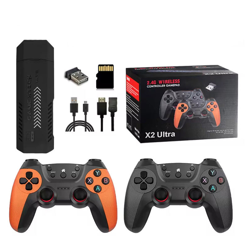 X2 Ultra Game Stick 4K Retro Gaming Consoles Family TV Video Game Consoles Classic 64GB 30000 Games for Psp/Ps1